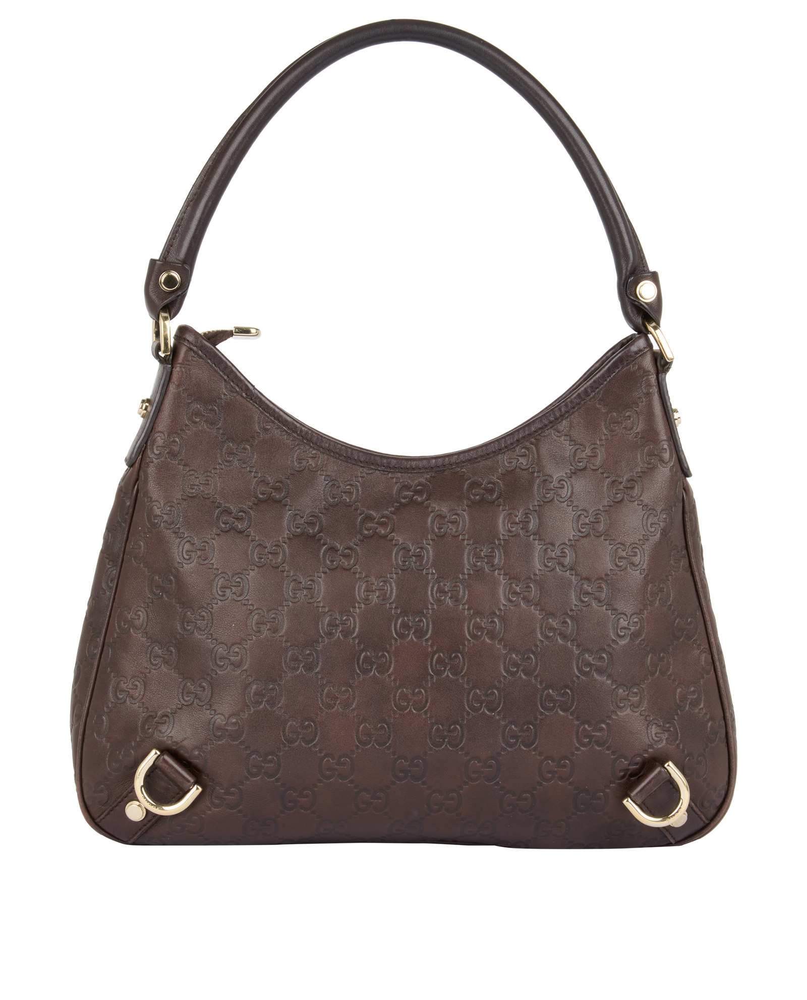 Guccissima Abbey D-Ring Hobo, &pound;450, Handbags, Brown, Leather, Back view